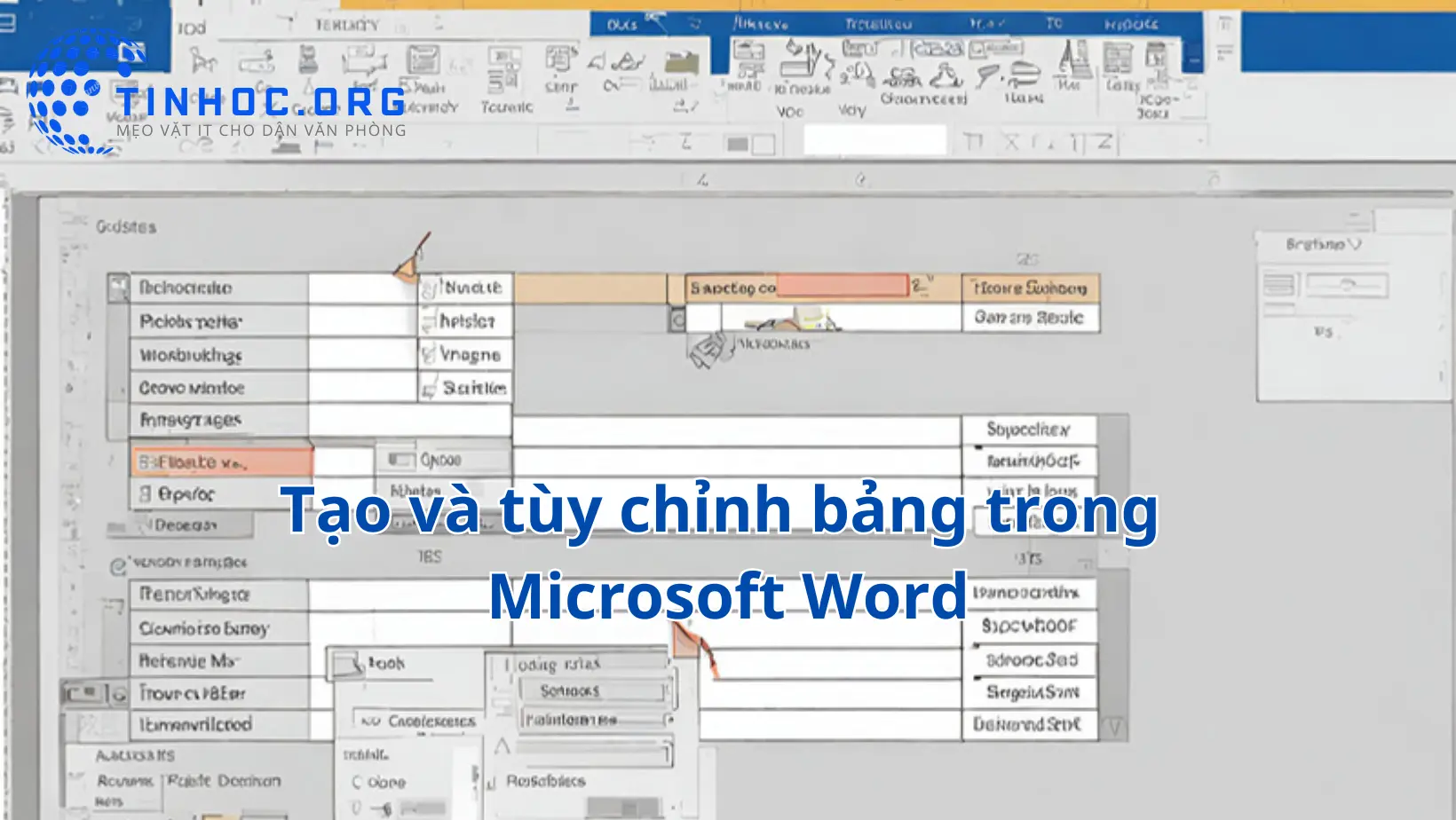 Tạo và tùy chỉnh bảng trong Microsoft Word