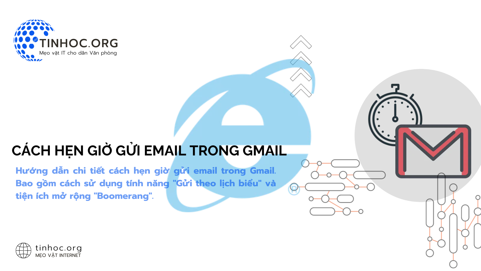 Hướng dẫn chi tiết cách hẹn giờ gửi email trong Gmail. Bao gồm cách sử dụng tính năng "Gửi theo lịch biểu" và tiện ích mở rộng "Boomerang".