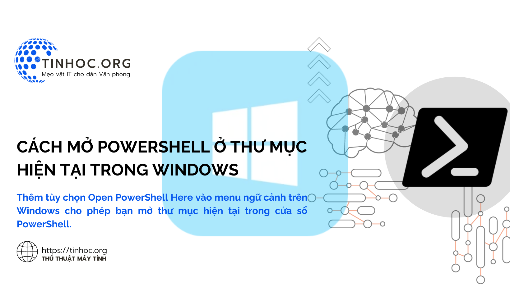 Thêm tùy chọn Open PowerShell Here vào menu ngữ cảnh trên Windows cho phép bạn mở thư mục hiện tại trong cửa sổ PowerShell.