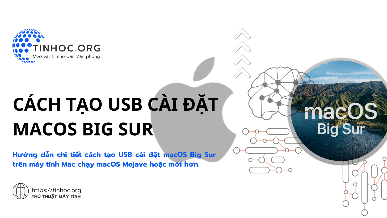 Hướng dẫn chi tiết cách tạo USB cài đặt macOS Big Sur trên máy tính Mac chạy macOS Mojave hoặc mới hơn.