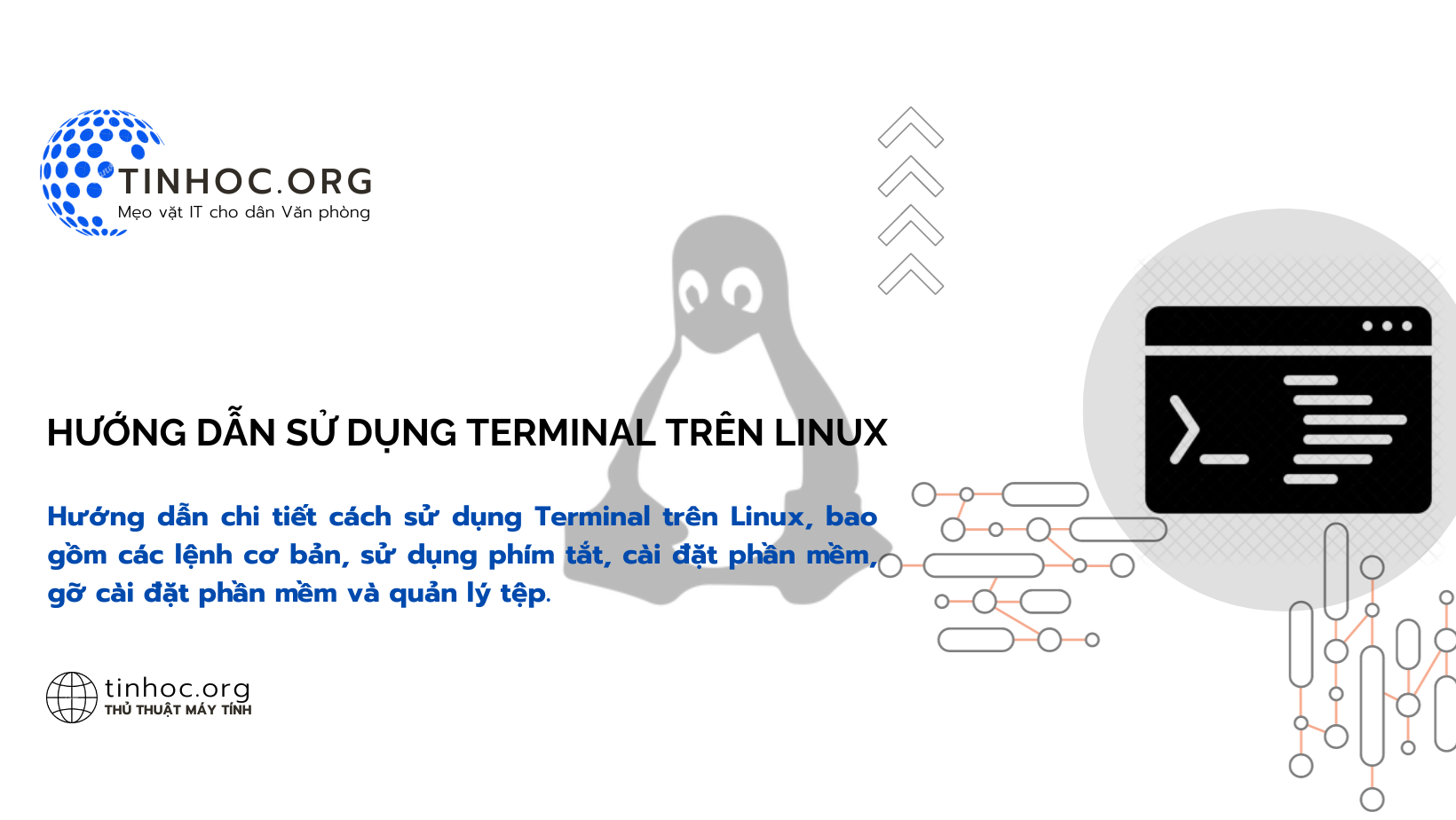 Hướng dẫn chi tiết cách sử dụng Terminal trên Linux, bao gồm các lệnh cơ bản, sử dụng phím tắt, cài đặt phần mềm, gỡ cài đặt phần mềm và quản lý tệp.