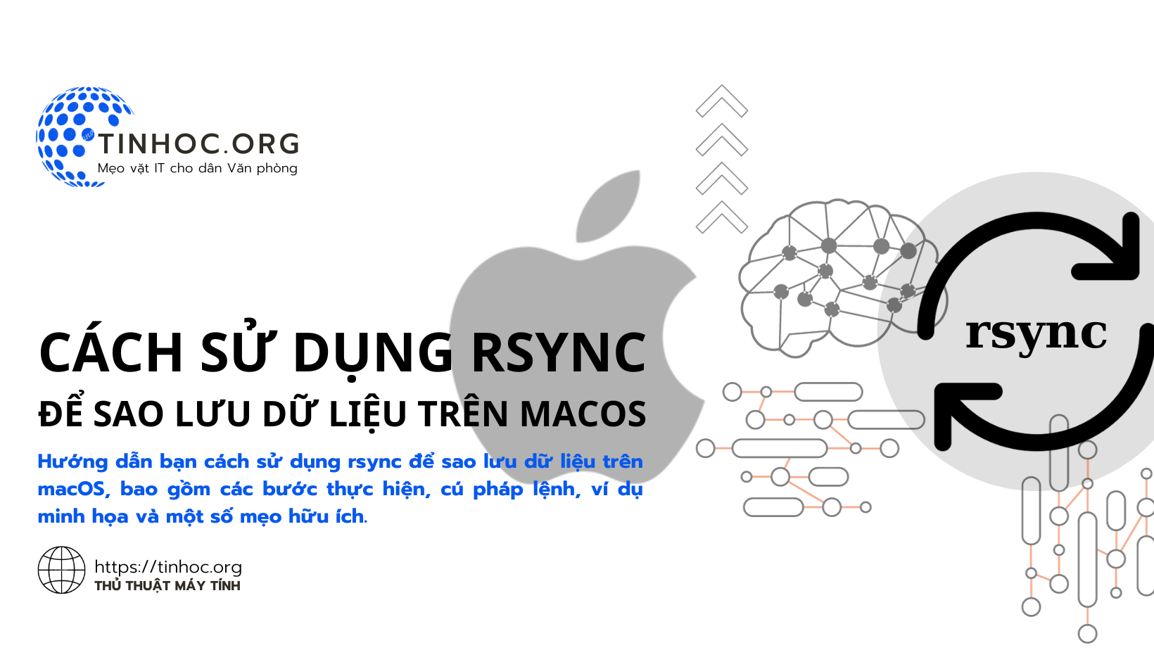 Hướng dẫn bạn cách sử dụng rsync để sao lưu dữ liệu trên macOS, bao gồm các bước thực hiện, cú pháp lệnh, ví dụ minh họa và một số mẹo hữu ích.