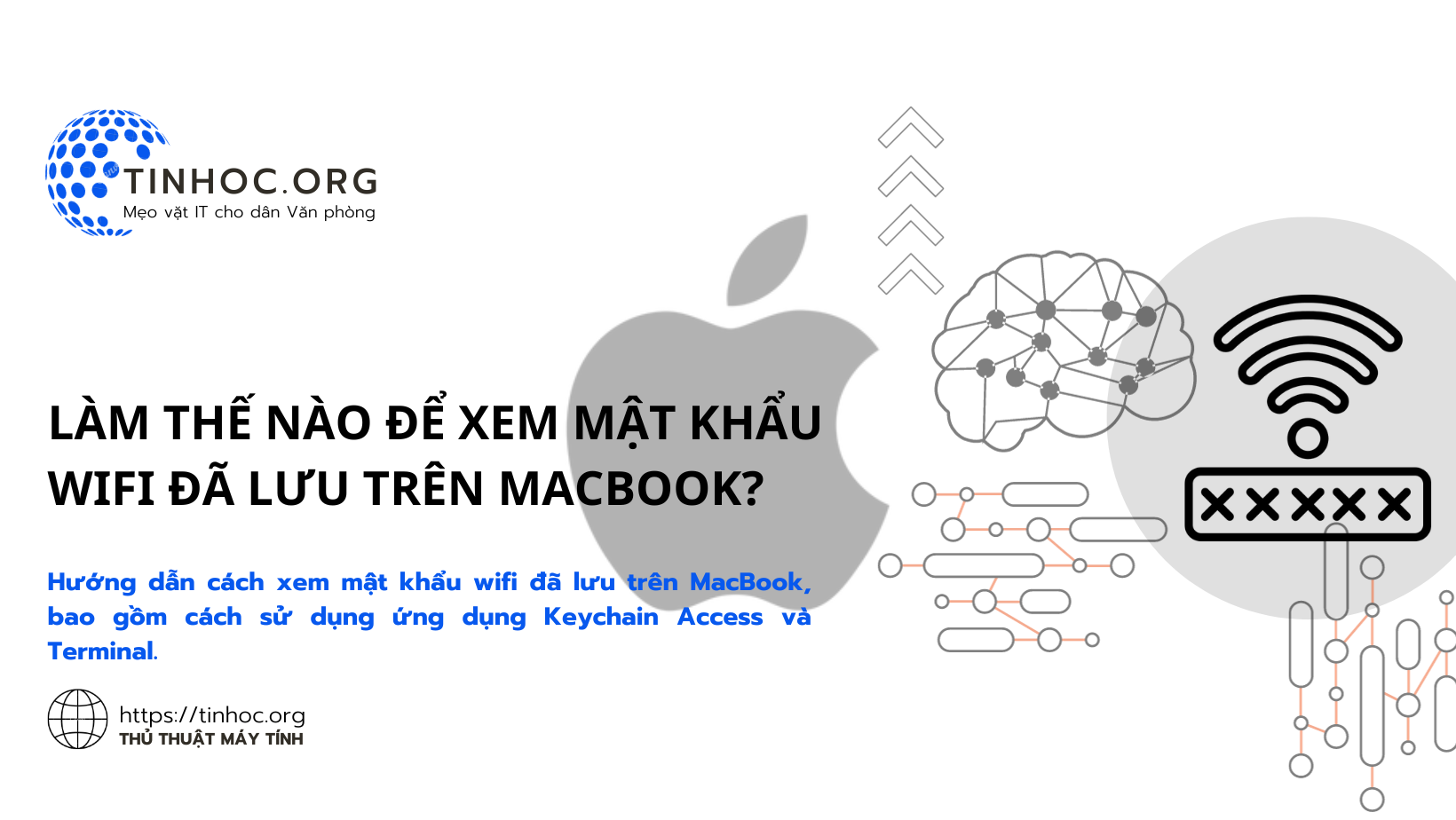 Hướng dẫn cách xem mật khẩu wifi đã lưu trên MacBook, bao gồm cách sử dụng ứng dụng Keychain Access và Terminal.