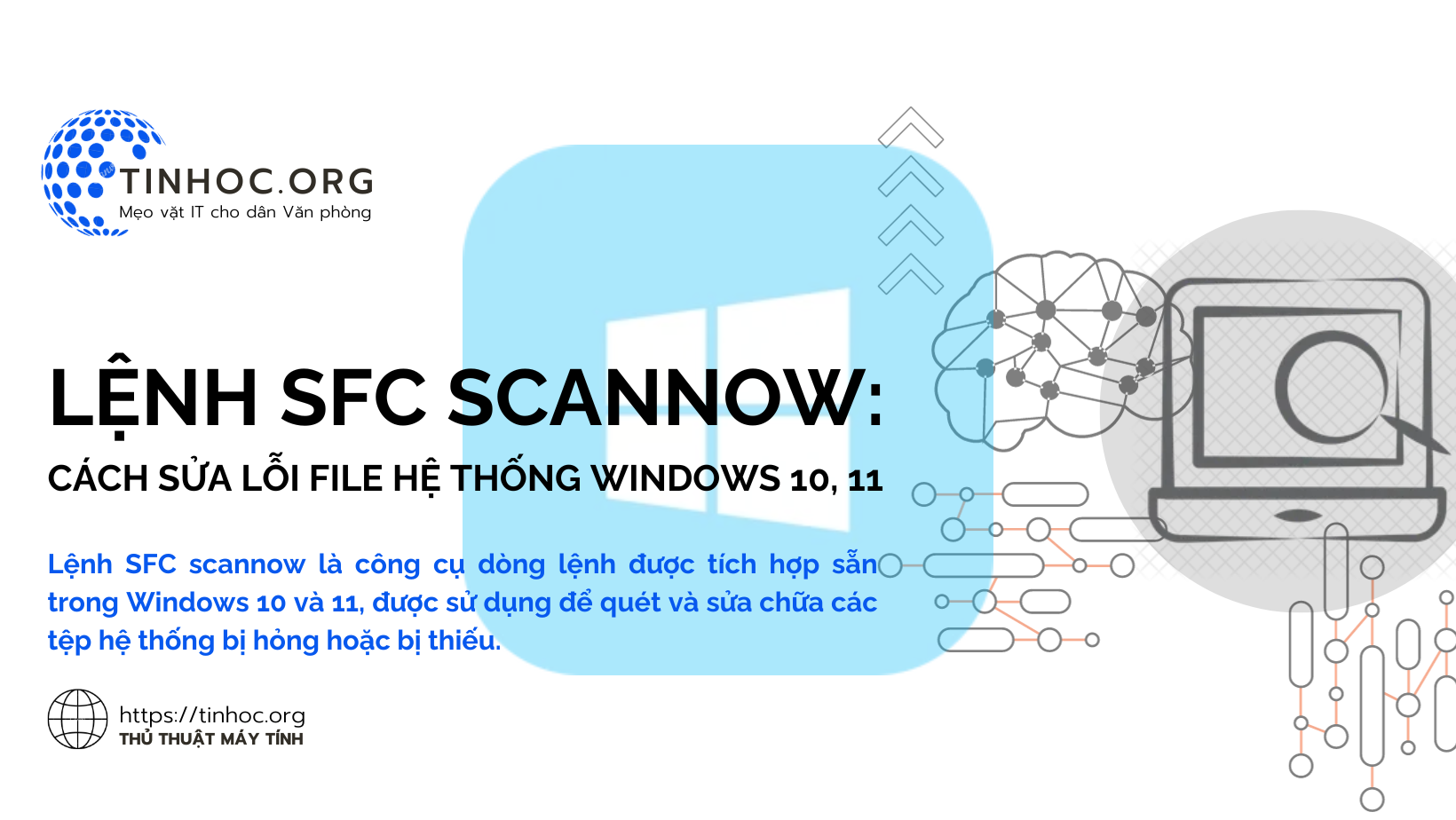 Lệnh SFC scannow là công cụ dòng lệnh được tích hợp sẵn trong Windows 10 và 11, được sử dụng để quét và sửa chữa các tệp hệ thống bị hỏng hoặc bị thiếu.